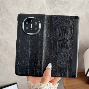 Nouvel arrivage : Étui fin en cuir véritable avec aimant et fonction veille automatique pour <span class=keywords><strong>Huawei</strong></span> Honor Magic V2, Vs2, <span class=keywords><strong>Mate</strong></span> <span class=keywords><strong>X2</strong></span>, X3, X5 - Product Image 2