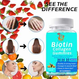Complément de beauté OEM ODM : Gommes de biotine et de collagène avec multivitamines pour l'épaississement des cuticules des ongles et le soutien immunitaire - Product Image 6