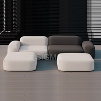 Ensemble de canapés modulaires design moderne ensemble de salon canapés rembourrés personnalisés en tissu