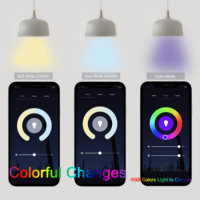 Prêt à expédier Ampoules LED intelligentes Tuya 120V BR30 RGB+CCT 9W Wifi Contrôle par application Lumière à intensité variable E26 pour salon/chambre