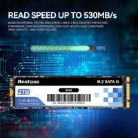 SSD Internal SATA III 6Gb/s Berkualitas Tinggi Bestoss 1TB 2TB M.2 NGFF 2280 untuk Laptop