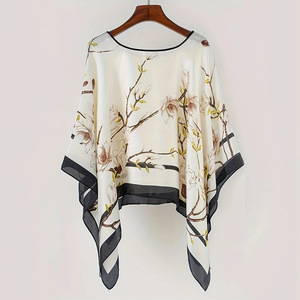 En gros, Foulards en soie d'imitation, <span class=keywords><strong>Étole</strong></span>s pour femmes, Foulards hijab en mousseline de soie, Foulards imprimés de marque de <span class=keywords><strong>luxe</strong></span> tendance - Product Image 2