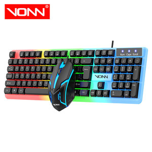VON350 RGB Backlit Gaming <strong>Keyboard</strong> <strong>and</strong> <strong>Mouse</strong> Combo Full-Size 104 Key <strong>Wired</strong> <strong>Keyboard</strong> <strong>and</strong> <strong>Mouse</strong> Set for Desktop - Product Image 1