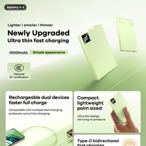 FP-8 22.5W พาวเวอร์แบงค์บางเฉียบ 10000mAh ชาร์จเร็ว พอร์ตคู่ ดีไซน์บางเฉียบ สำหรับ & มากกว่า FP-8 22.5W ชาร์จเร็วสุดๆ P - Product Image 2