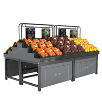 Multi-layer Gemak Winkel Verse Fruit Plank Staal Hout Groente Rack Factory Direct Supermarkt