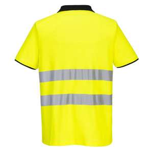 PORTWEST - PW212YBR4XL PW2 <b>High</b> visibility short sleeve yellow/black <b>polo</b> <b>shirt</b> - EAN 5036108356133 HI-<b>VIS</b> WORKWEAR - Product Image 2