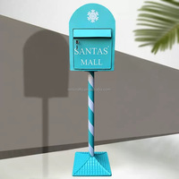 Boîte aux lettres NINI de Noël sur pied, antivol, en acier, étanche, avec serrure robuste et fonctions de sécurité, installation murale