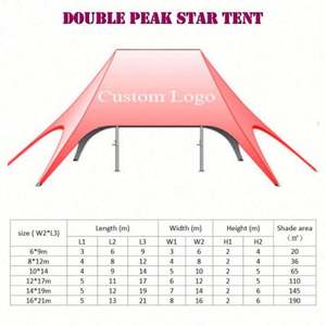 Tente araignée personnalisée avec auvent en forme d'étoile, structure en polyester/aluminium, taille sur mesure pour événements en extérieur et en intérieur, protection contre le soleil et la pluie - Product Image 4