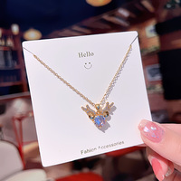 Kalung Black Clover Eksklusif Resoul, Kalung Choker Enamel Empat Daun yang Berkelas, Perhiasan Wanita Pembawa Keberuntungan