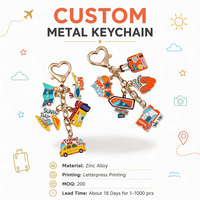 Porte-clés en métal léger personnalisé avec logo, en alliage de zinc, porte-clés personnalisé en gros, cadeaux promotionnels d'entreprise OEM