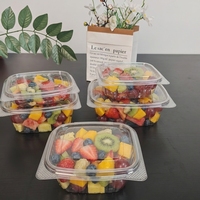 Prezzo di fabbrica a conchiglia insalata di frutta e verdura scatola di imballaggio 12 oz PET in plastica trasparente cerniera coperchio Deli contenitore