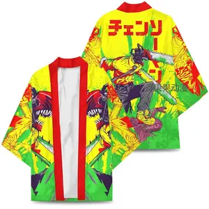 Anime Chainsaw Man cospaly trang phục pochita denji makima điện nhân vật hoạt hình in Top Áo Kimono cape