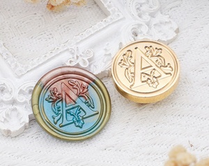 Sceau de <span class=keywords><strong>cire</strong></span> rétro avec initiales alphabétiques pour décoration OEM Shenzhen - Product Image 2