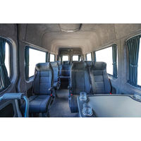 Siège de bus de transport de passagers OEM pour Sprinter Hiace Van, intérieur en cuir noir, double couture, dossier haut avec accoudoir et ceinture de sécurité