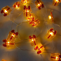 Guirlandes lumineuses de Noël en fil de cuivre LED, indice de protection IP44, 3V, étanches, Père Noël, bonhomme de neige, arbre, cerf, étoile, flocon de neige, décoration de chambre