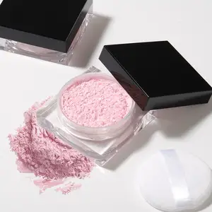 custom makeup matte translucent velvet waterproof setting powder pink loose powder