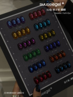 Suuseegel Nouvelle Collection 2026 – Kit de Gels Ongles Effet Œil de Chat Marron Clair Multicolore 10 Couleurs – Sans HEMA, Sans TPO, UV LED