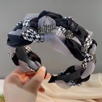 Nouveau serre-tête perlé coloré à bord large tressé, bandeau doux à sequins, accessoires pour cheveux pour femmes