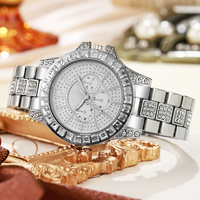 Montre Hip Hop Diamant Homme, Bracelet Maille Cubaine, Montre Décontractée Femme, Montres en Cristal, Bijoux Rapper pour Homme YuSa1480