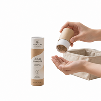 Tube en papier kraft biodégradable sur mesure, avec tamis, pour poudre libre, cylindre cosmétique, shaker, fabrication directe d'usine, pour OEM