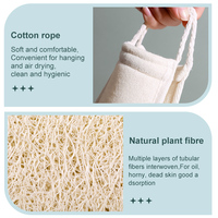 Vente en gros éponges Loofah double face pour douche corporelle Natur épurateur exfoliant à long manche pour hommes femmes éponges tampons à récurer