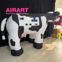 Costume de vache à lait gonflable de mascotte de défilé de marche d'activité extérieure, costume gonflable de vache à vendre