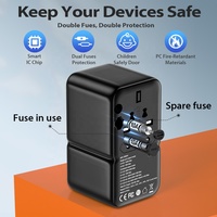 Adaptateur de chargeur rapide Worldplug PD 85W Adaptateur de voyage universel Worldweide international avec Type-C et USB