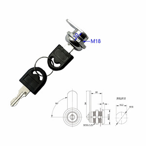 Bền 10Mm-35Mm Kẽm Hợp Kim Mạ Niken Cam Khóa Cửa & Đồ Nội Thất Kim Loại Ổ Khóa Key Mở Khóa Cách Ngăn Kéo Ổ Khóa - Product Image 3