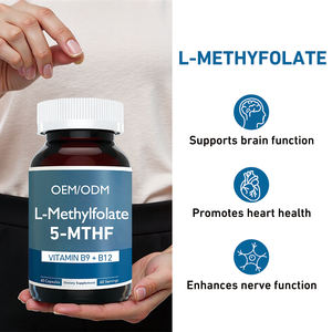 Hoogwaardige Actieve 5-MTHF Vorm Methylfolaat 15mg Plus Methyl <span class=keywords><strong>B12</strong></span> Cofactor Bioactieve Vitamine B9 <span class=keywords><strong>B12</strong></span> Volwassen Capsules Immuun - Product Image 3