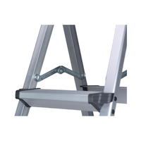 Échelle pliable double face en aluminium noir en 2 étapes EN 131 Tabouret pour RV Pêche Supermarché Salle de bain Entrepôt Livraison gratuite