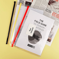 Enveloppes en plastique Poly à fermeture éclair, 100 pièces, format A4, sac à documents transparent avec étiquette