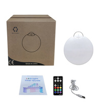 Lámpara Colgante Esférica LED de 15 cm, IP65 Impermeable, 16 Colores Cambiantes, Bola Colgante para Hotel, Cafetería, Alquiler para Eventos