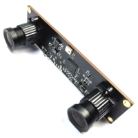 Módulo de Cámara USB de Doble Lente HD 1080P con Compresión MJPEG/YUY2, Gran Ángulo de Visión, Plug-n-Play, Integrado