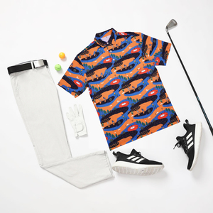 OEM di lusso di alta qualità sublimazione traspirante Premium Full Print famiglia abbinamento Junior Golf abbigliamento Polo per gli uomini - Product Image 2