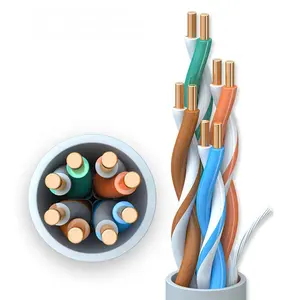 1000FT BC Coiled Cat5E SFTP Alta Velocidade 8 núcleo Lan Ethernet Internet Network Cable Com Pull Box Embalagem 305m