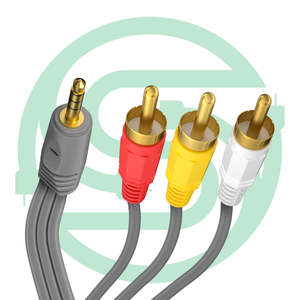 Cable de 3,5mm <span class=keywords><strong>a</strong></span> <span class=keywords><strong>rca</strong></span> av para videocámara, Conector de Audio y vídeo estéreo de 3,5mm macho <span class=keywords><strong>a</strong></span> 3RCA macho, buen precio - Product Image 4