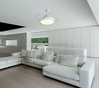 Ventilateur de plafond invisible à prix abordable avec caméra espion intégrée, lumière et télécommande, en plastique LED sans pales