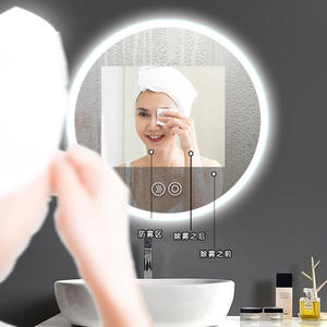 Miroir intelligent avec lumière salle de bain salle de bain led miroir magique toilette <span class=keywords><strong>lunettes</strong></span> antibuée rond miroir lumineux personnalisation - Product Image 3