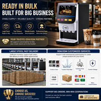 Distributeur automatique de boissons en poudre chaudes et froides multi-saveurs OEM pour table, avec écran publicitaire, pour café et magasin de proximité
