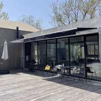Auvents de terrasse rétractables en polyester UV, auvents rétractables, abri solaire, abri réglable pour terrasse, ombrage extérieur