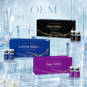เซรั่มบำรุงผิวหน้า NAD+ แบบฉลากส่วนตัว แอมพูลเอสเซนส์เพิ่มความชุ่มชื้นและกระชับผิว รับผลิตแบบ OEM ODM สูตรเฉพาะ ผู้ผลิตและจำหน่ายผลิตภัณฑ์ดูแลผิว - Product Image 3