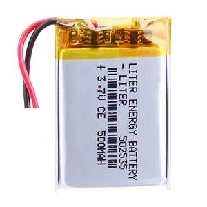 Batterie rechargeable 3.7v lithium-ion 502535 lipo 500mah batterie de caméra