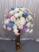 Boule de fleurs multicolores ML 70 cm, rose blanche, centre de table de mariage