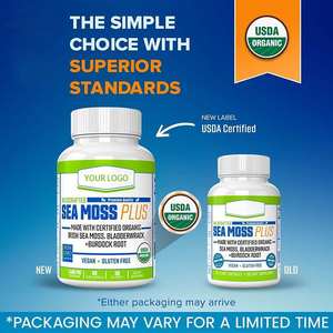 OEM/ODM Immunité prise en charge pilules végétaliennes complément capsules de mousse de mer organique naturelle pour adultes marque privée - Product Image 2