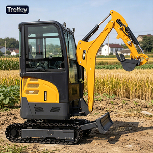 Miniexcavadora <span class=keywords><strong>de</strong></span> 1 y 2 Toneladas, Miniexcavadora <span class=keywords><strong>de</strong></span> Orugas, Motor Diésel CE EPA Euro5, Orugas <span class=keywords><strong>de</strong></span> Acero Hidráulicas para Venta Agrícola - Product Image 1