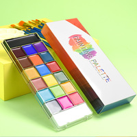 Palette de Maquillage Artistique Non Toxique Bonvada Bw-fc04, 20 Couleurs, Peinture à l'Huile Sûre pour le Visage, Tatouage Temporaire, Maquillage de Fête d'Halloween, Déguisement, Beauté