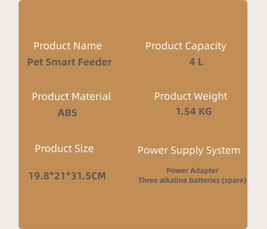 Pengumpan hewan peliharaan otomatis 6l untuk anjing dan kucing, aplikasi Wifi pintar dengan pengendali jarak jauh - Product Image 6