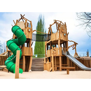 Équipement <span class=keywords><strong>de</strong></span> terrain <span class=keywords><strong>de</strong></span> jeu en bois <span class=keywords><strong>de</strong></span> Robinia durable Moetry, structure <span class=keywords><strong>de</strong></span> jeu naturelle, certifié CE, haute qualité pour les parcs, les écoles, l'extérieur - Product Image 2