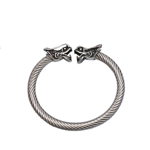 Yunnique – bracelet en acier inoxydable avec tête de Dragon pour hommes, fil d'argent tibétain, bijoux cadeaux - Product Image 5
