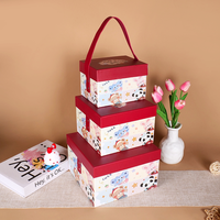 Boîte rigide portable et mignonne pour enfants avec poignée, finition mate et revêtement UV, personnalisable pour bonbons et emballages cadeaux